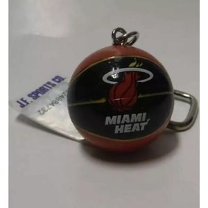 LOT OF 3 NBA MINI KEYCHAIN MIAMI‎ HEAT BASKETBALL OFFICIAL J.F. SPORTS
